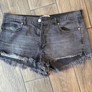 We The Free Charcoal Jean Shorts, Size 31. Button Fly.